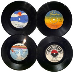 Eski Dönem Plak Lotu, Dekorluk Plak (4 Adet) PLK25350 - Gökçekoleksiyon