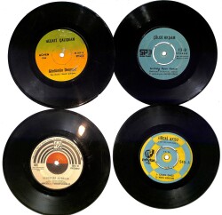 Eski Dönem Plak Lotu, Dekorluk Plak (4 Adet) PLK25352 - Gökçekoleksiyon