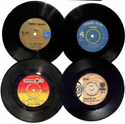 Eski Dönem Plak Lotu, Dekorluk Plak (4 Adet) PLK25359 - Gökçekoleksiyon