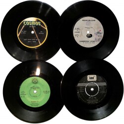 Eski Dönem Plak Lotu, Dekorluk Plak (4 Adet) PLK25365 - Gökçekoleksiyon