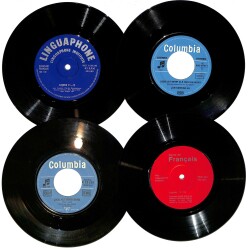 Eski Dönem Plak Lotu, Dekorluk Plak (4 Adet) PLK25371 - Gökçekoleksiyon