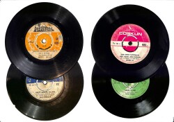 Eski Dönem Plak Lotu, Dekorluk Plak (Düşük Kondisyon - 4 Adet - Adnan Şenses) PLK26345 - Gökçekoleksiyon