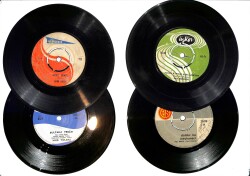 Eski Dönem Plak Lotu, Dekorluk Plak (Düşük Kondisyon - 4 Adet - Aşık Mahzuni, Sami Kasap) PLK26343 - Gökçekoleksiyon