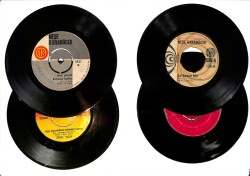 Eski Dönem Plak Lotu, Dekorluk Plak (Düşük Kondisyon - 4 Adet - Gönül Yazar - Neşe Karaböcek) PLK26335 - Gökçekoleksiyon