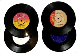 Eski Dönem Plak Lotu, Dekorluk Plak (Düşük Kondisyon - 4 Adet - Halit Çakır - Grup Karma - Behiye Aksoy) PLK26320 - Gökçekoleksiyon