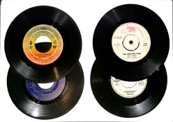 Eski Dönem Plak Lotu, Dekorluk Plak (Düşük Kondisyon - 4 Adet - Müslüm Gürses) PLK26364 - Gökçekoleksiyon