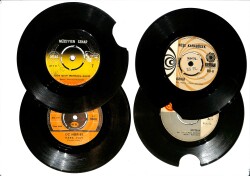 Eski Dönem Plak Lotu, Dekorluk Plak (Düşük Kondisyon - 4 Adet - Neşe Karaböcek, Müzeyyen Senar) PLK26316 - Gökçekoleksiyon