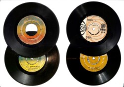 Eski Dönem Plak Lotu, Dekorluk Plak (Düşük Kondisyon - 4 Adet - Nuri Sesigüzel, Biricik) PLK26340 - Gökçekoleksiyon