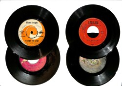 Eski Dönem Plak Lotu, Dekorluk Plak (Düşük Kondisyon - 4 Adet) PLK26317 - Gökçekoleksiyon