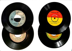 Eski Dönem Plak Lotu, Dekorluk Plak (Düşük Kondisyon - 4 Adet) PLK26333 - Gökçekoleksiyon