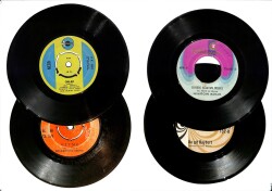 Eski Dönem Plak Lotu, Dekorluk Plak (Düşük Kondisyon - 4 Adet) PLK26336 - Gökçekoleksiyon