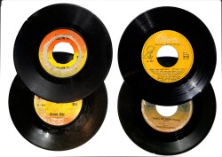 Eski Dönem Plak Lotu, Dekorluk Plak (Düşük Kondisyon - 4 Adet) PLK26356 - Gökçekoleksiyon