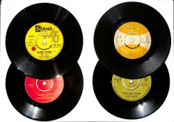 Eski Dönem Plak Lotu, Dekorluk Plak (Düşük Kondisyon - 4 Adet) PLK26363 - Gökçekoleksiyon