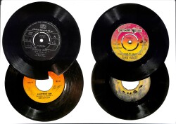 Eski Dönem Plak Lotu, Dekorluk Plak (Düşük Kondisyon - 4 Adet) PLK26366 - Gökçekoleksiyon