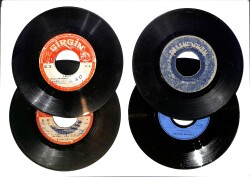 Eski Dönem Plak Lotu, Dekorluk Plak (Düşük Kondisyon - 4 Adet) PLK26369 - Gökçekoleksiyon