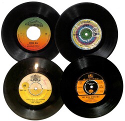 Eski Dönem Plak Lotu, Dekorluk Plak (Düşük Kondisyon - 4 Adet) PLK26583 - Gökçekoleksiyon