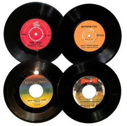 Eski Dönem Plak Lotu, Dekorluk Plak (Düşük Kondisyon - 4 Adet) PLK26586 - Gökçekoleksiyon