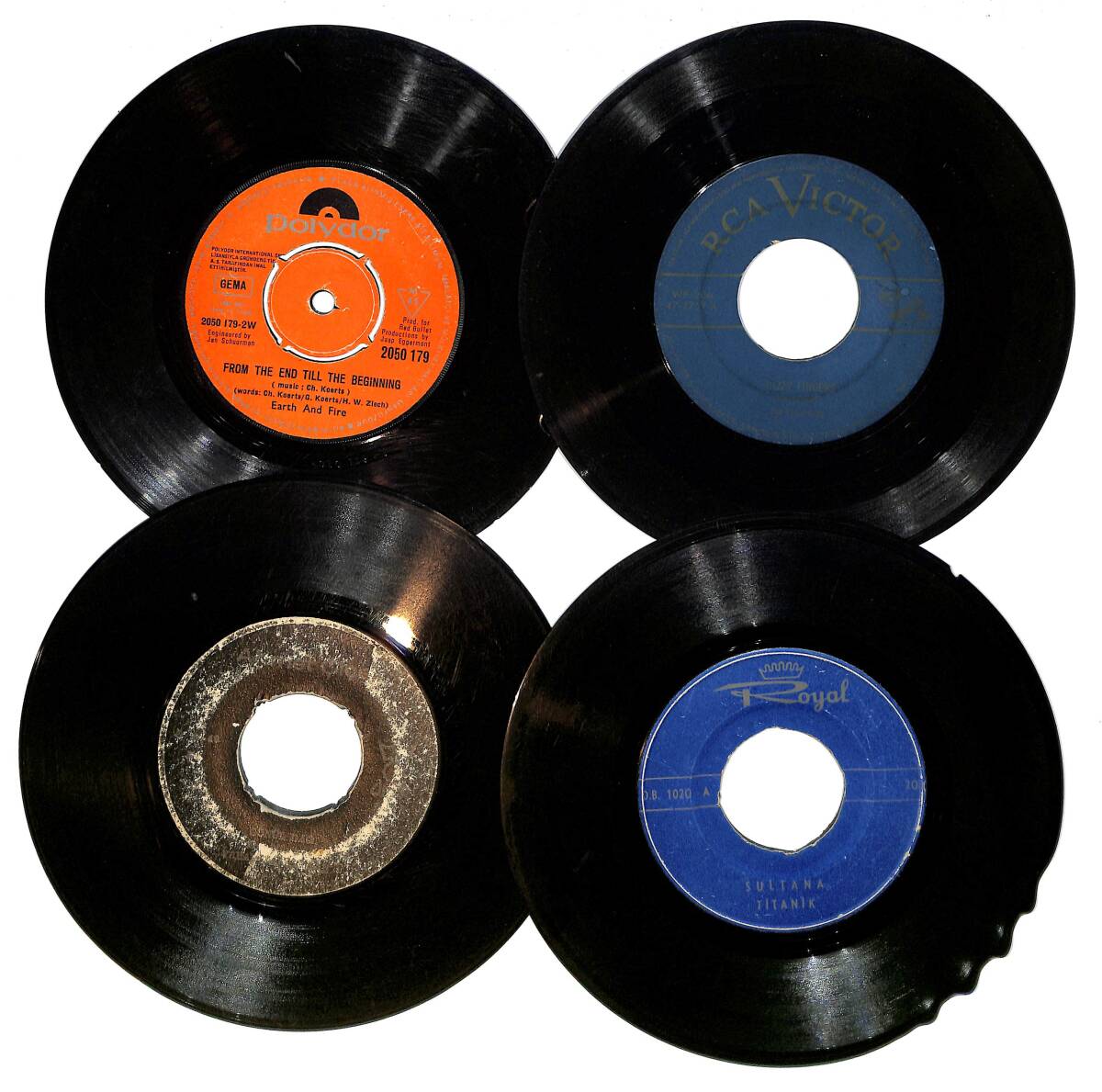 Eski Dönem Plak Lotu, Dekorluk Plak (Düşük Kondisyon - 4 Adet) PLK26588 - 1