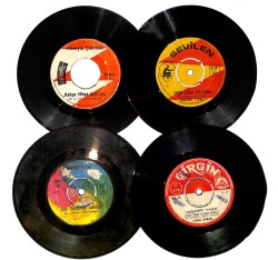 Eski Dönem Plak Lotu, Dekorluk Plak (Düşük Kondisyon - 4 Adet) PLK26590 - Gökçekoleksiyon