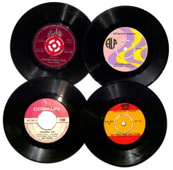 Eski Dönem Plak Lotu, Dekorluk Plak (Düşük Kondisyon - 4 Adet) PLK26591 - Gökçekoleksiyon