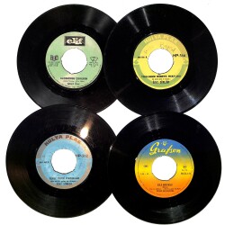 Eski Dönem Plak Lotu, Dekorluk Plak (Düşük Kondisyon - 4 Adet) PLK26592 - Gökçekoleksiyon