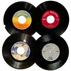 Eski Dönem Plak Lotu, Dekorluk Plak (Düşük Kondisyon - 4 Adet) PLK26598 - Gökçekoleksiyon