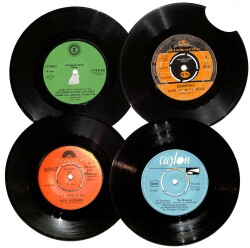 Eski Dönem Plak Lotu, Dekorluk Plak (Düşük Kondisyon - 4 Adet) PLK26600 - Gökçekoleksiyon