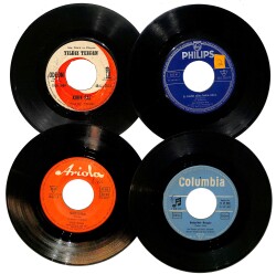 Eski Dönem Plak Lotu, Dekorluk Plak (Düşük Kondisyon - 4 Adet) PLK26601 - Gökçekoleksiyon