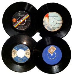 Eski Dönem Plak Lotu, Dekorluk Plak (Düşük Kondisyon - 4 Adet) PLK26603 - Gökçekoleksiyon