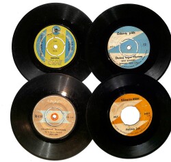 Eski Dönem Plak Lotu, Dekorluk Plak (Düşük Kondisyon - 4 Adet) PLK26605 - Gökçekoleksiyon