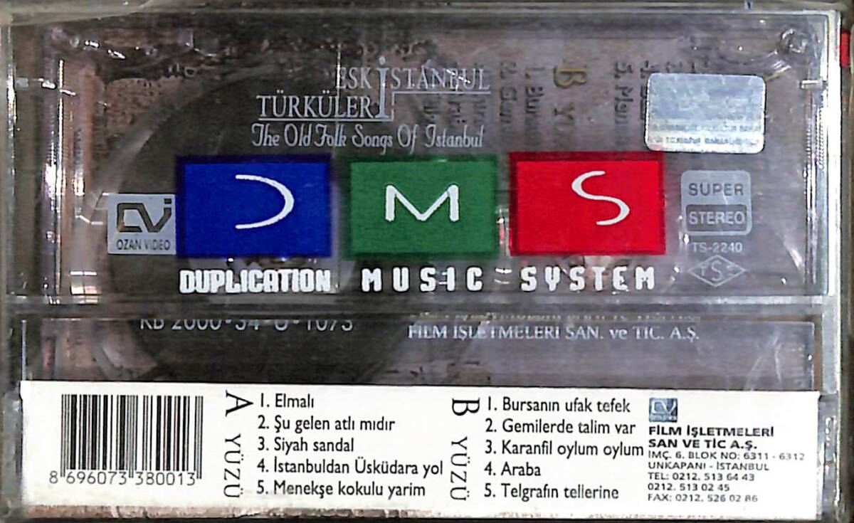 Eski İstanbul Türküleri Kaset (İkinci El) KST27099 - 2