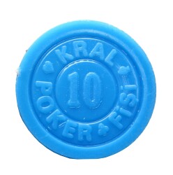 Eski Kral Poker Fişi JTF720 - Gökçekoleksiyon