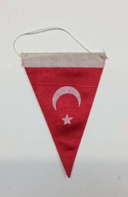 Eski Kumaş Türkiye Flama Bayrağı AKS1203 - 1