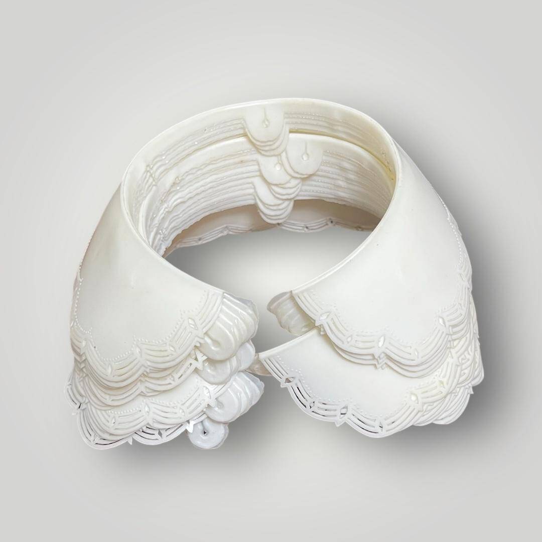 Eski Öğrenci Plastik Yakalık Kullanılmamış -70 Ler #SKZ295 (N) - 1