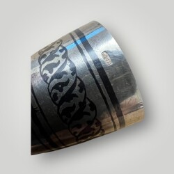 Eski Rus 875 Damgalı Savat (Niello) İşçilikli Gümüş Kadeh AOB6069 - 4