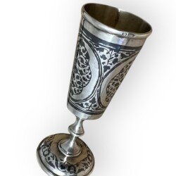 Eski Rus Gümüş Savatlı 875 Damgalı Kadeh AOB6070 - Gökçekoleksiyon