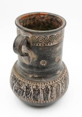 Eski Yunan Sanati İmitasyon Toprak Vazo AOB1454 - 4