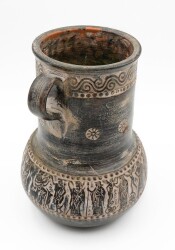 Eski Yunan Sanati İmitasyon Toprak Vazo AOB1454 - 2