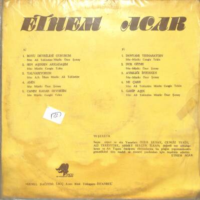 Ethem Acar (1980) - Anam Yok Ki LP (108) PLK20436 - 2