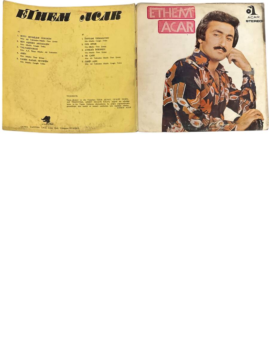 Ethem Acar - Merhaba Dostlarım LP Plak (10/7.5) PLK25506 - 3
