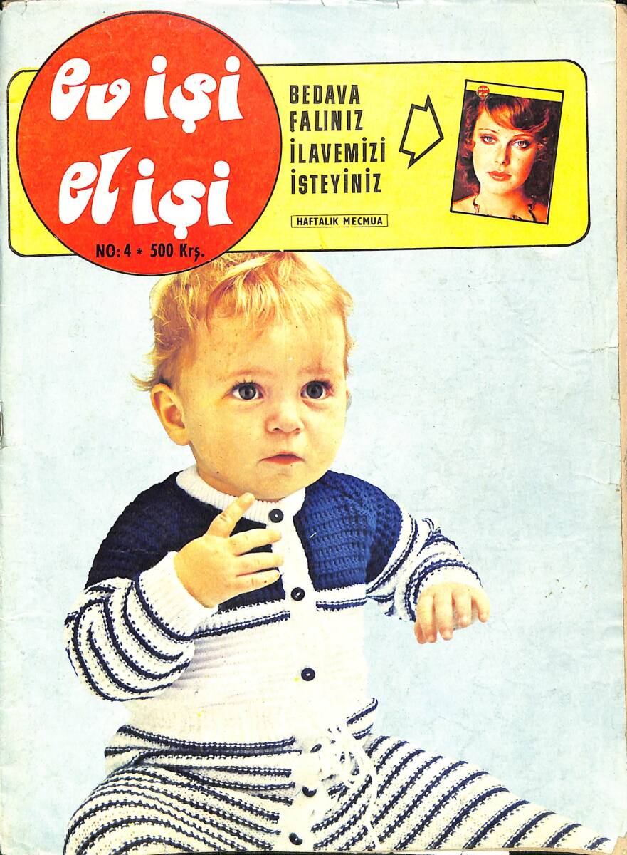 Ev İşi El İşi Dergisi 26 Ocak 1976 No : 4 - Ünlü Yıldızlardan Yemek Tarifleri : Kadir İnanır NDR91435 - 1