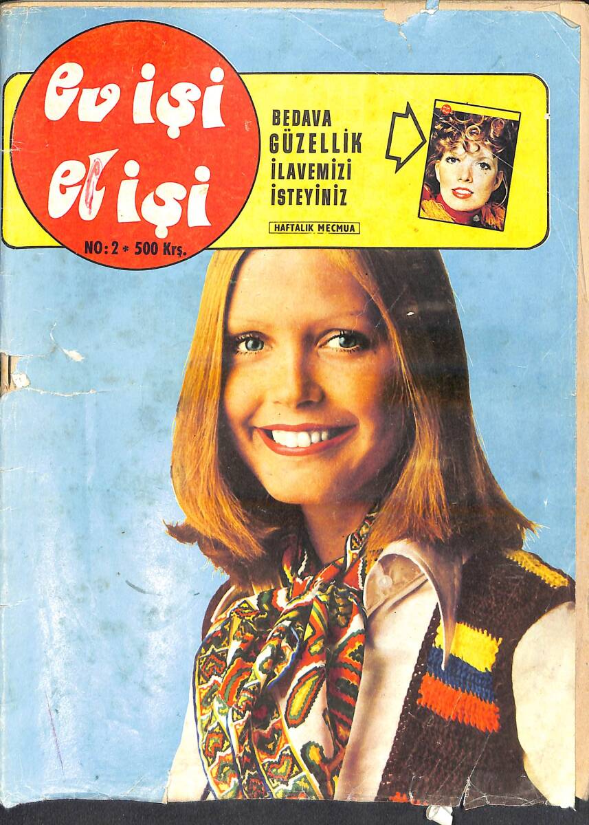 Ev İşi El İşi Haftalık Mecmua 12 Ocak 1976 Sayı: 2 NDR93110 - 1