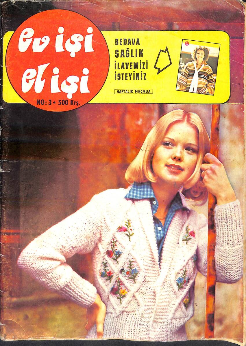 Ev İşi El İşi Haftalık Mecmua 19 Ocak 1976 NO: 3 NDR93093 - 1