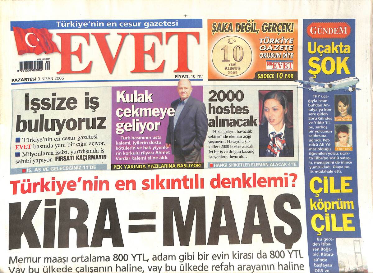 Evet Gazetesi 3 Nisan 2006 - Hakan Aygün 