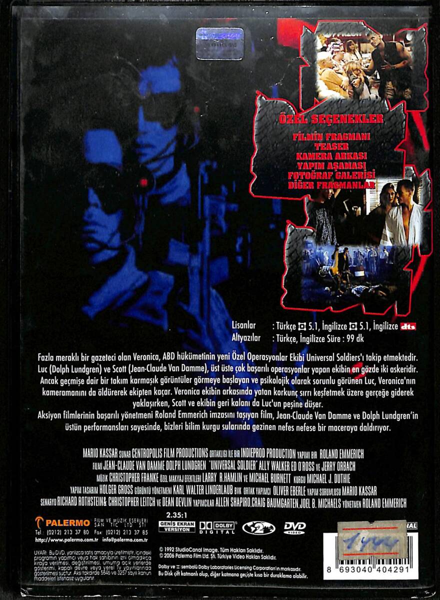 Evrenin Askerleri - Universal Soldier DVD (İkinci El) DVD2733 - 2