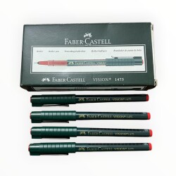 Faber - Castel 1475 Vision İğne Uç Roller Kırmızı Kalem AOB6423 - Gökçekoleksiyon
