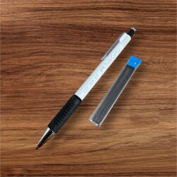 Faber-Castell Grip 1347 0.7 mm Çıtçıtlı Mekanik Kalem – Beyaz, Sıfır (Vintage) #KL21 - 2