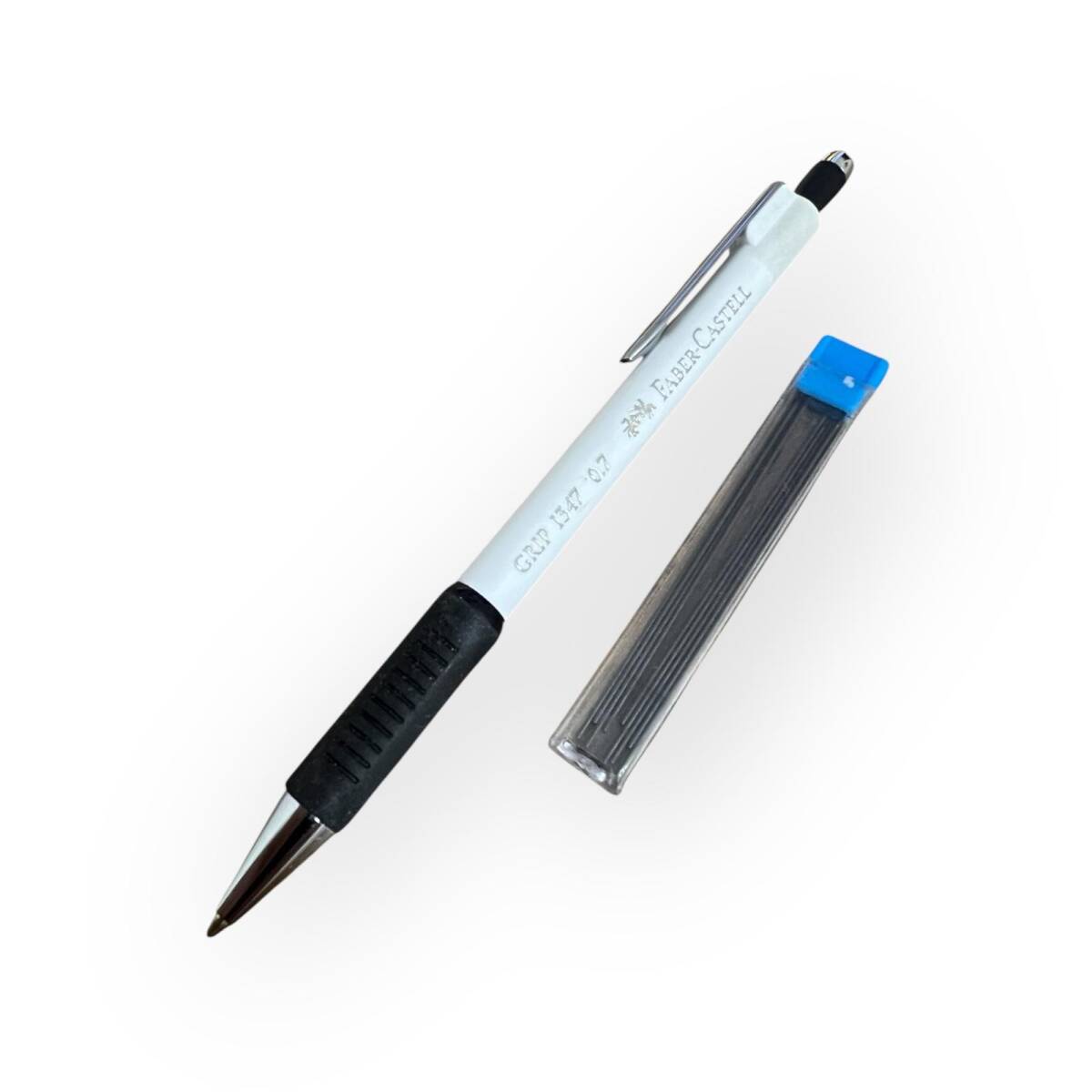 Faber-Castell Grip 1347 0.7 mm Çıtçıtlı Mekanik Kalem – Beyaz, Sıfır (Vintage) #KL21 - 1