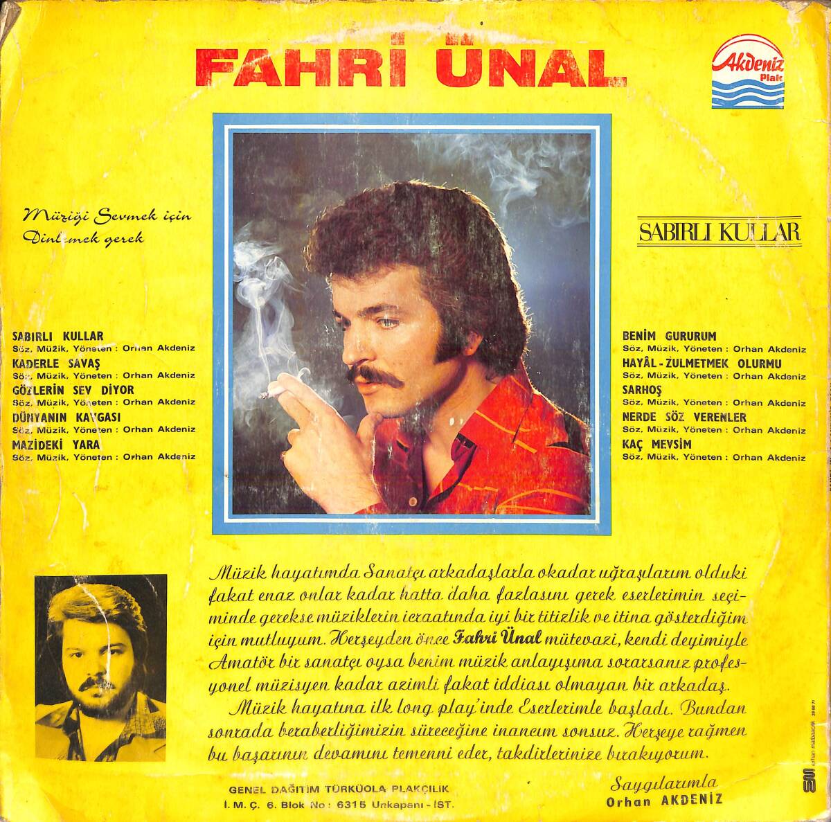 Fahri Ünal - Sabırlı Kullar LP PLAK (Açıklamayı Okuyunuz) PLK26725 - 2
