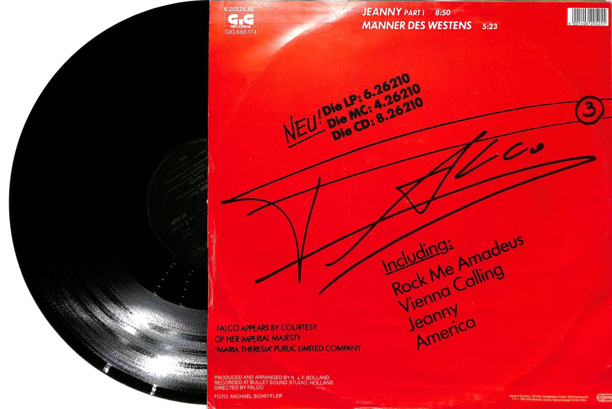 Falco - Jeanny Part 1 (Almanya Baskı) LP PLAK (10/8.5) PLK25957 - 2